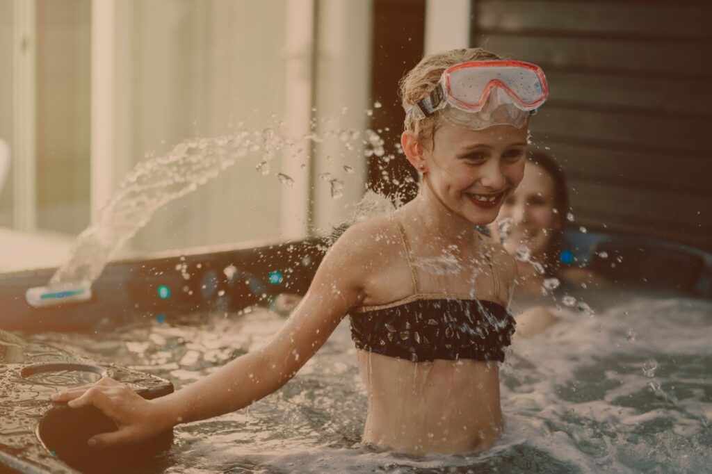 Spabad Uppsala bild på tjej som badar